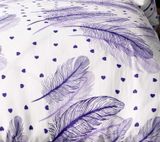 Flanelové obliečky Homa CLARISA Violet 3-dielna súprava 140x200 cm