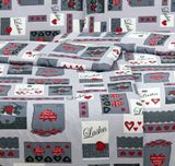 Krepové bavlnené obliečky Homa ROSAL LOVE 3-dielna sada 140x200 cm