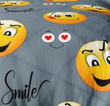 Bavlnené obliečky Homa GREY SMILEY 2-dielna sada 140x200 cm