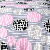 Flanelové obliečky Homa RENA BALLS GREY 3-dielna súprava 140x200 cm