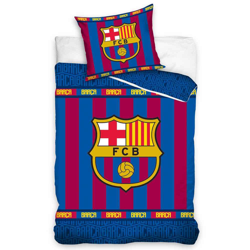 Bavlnené obliečky FC Barcelona 135x200cm Bavlnené obliečky FC Barcelona 140x200cm - 135 x 200 cm - 1x vankúš 1x prikrývka - zips - Modrá