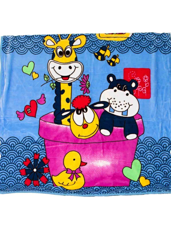 Detská deka Homa zvieratká vo vaničke - 110 x 140 cm