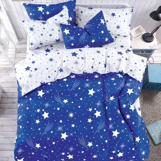 Obliečky Homa SILVIA STAR MODERN BLUE 7-dielna sada 140x200 cm